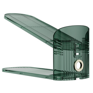 Zapatero Moderno Minimalista para Sala de Estar, Ajustable, Desmontable, de Doble Capa, PET + ABS, Verde/Transparente, Ahorra Espacio, Venta al Por Mayor - Product Image 1