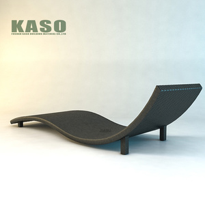 Lettino laterale per piscina lettino matrimoniale Teak White Sea Beach alluminio Rattan a forma di S sedia <span class=keywords><strong>da</strong></span> piscina per esterni lettino <span class=keywords><strong>da</strong></span> sole - Product Image 2