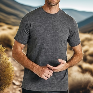 100% Cotton Men's <b>Base</b> <b>Layer</b> T-Shirt-Soft Wicking Breathable Anti-Odor Quick Drying Eco-Friendly Customizable <b>Short</b> Solid 220g - Product Image 2