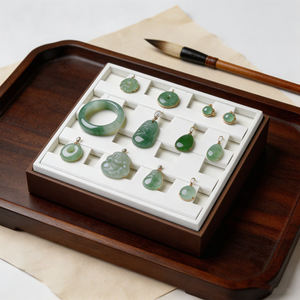 Plateau de présentation de bijoux en cuir PU de luxe avec logo personnalisé pour bagues, boucles d'oreilles, colliers, pendentifs et bracelets - Product Image 6