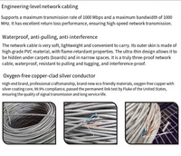 Denixi Spot Goods 305M CAT6 Cable de red UTP FTP SFTP Cable Ethernet Pure Copper 1000ft Box Cable de comunicación para uso en interiores