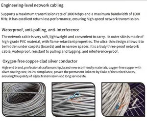 Denixi Spot Goods 305M CAT6 Câble réseau UTP FTP SFTP Câble <span class=keywords><strong>Ethernet</strong></span> Cuivre pur 1000ft Box Câble de communication pour usage intérieur - Product Image 2