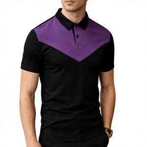 Créez votre propre polo à manches courtes pour homme, design personnalisé, motif color block, haut décontracté pour l'été - Product Image 1