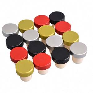 Tappo di sughero in legno personalizzato con Logo T-Type in legno tappo di bottiglia di liquore al Whisky Brandy - Product Image 3