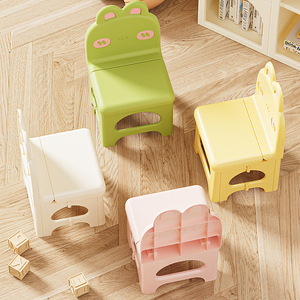 <span class=keywords><strong>Chaise</strong></span> pliante en plastique mignonne en forme <span class=keywords><strong>de</strong></span> lapin pour enfants, mobilier d'intérieur pour la maternelle, design moderne, haute qualité, pour l'école, le salon - Product Image 5