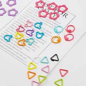 ZHENZHIZHE Metal Stitch Markers Knitting Round Metal Stitch Markers For Knitting Knitted Marker Buckle