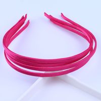 Groothandel 5mm 0,5cm brede hoofdbanden van stof voor dames en meisjes, DIY metalen haarbanden accessoires, effen satijnen hoofdband