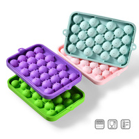 Moule à savon en silicone pur rectangulaire à 25 cavités, fait main, pour savon de raisin, auto-scellant, démoulage facile, compatible lave-vaisselle, design moderne et simple
