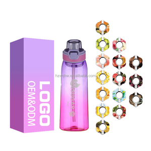 Botella de agua Tritan de 700ml recién actualizada, botellas de agua con sabor a aire con las nuevas cápsulas de sabor - Product Image 4