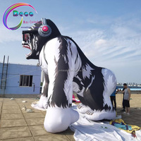 Decoraciones Inflables Gigantes para Eventos Publicitarios al Aire Libre Gorila Inflable con Audífonos para Escenario de DJ y Fiestas
