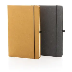 Carnet A5 en cuir recyclé GRS, gadgets durables - Product Image 4