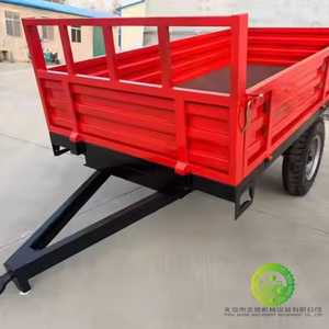Remolque Agrícola Verde con Ruedas Dobles y Paneles Laterales para Uso Agrícola, Remolque para Tractor de Granja Pequeña - Product Image 3