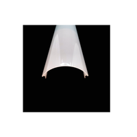 Abat-jour en PMMA PC extrudé personnalisé, diffuseur opale, profilés linéaires LED, couvercles de canaux en aluminium pour l'éclairage