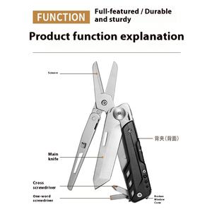 Hongfeng personalizzato portatile in acciaio inox all'aperto Multi-funzionale coltello pieghevole emergenza disastro strumento di prevenzione per la guerra - Product Image 4