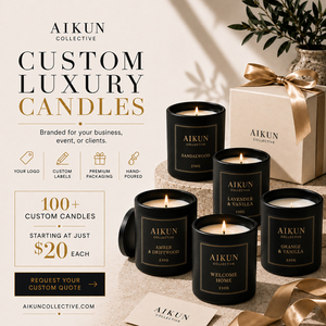 AIKUN Vente en gros de bougies parfumées en cire de soja dans un bocal en verre de luxe, bougies d'aromathérapie faites à la main pour la décoration de la maison, les mariages et Noël - Product Image 3