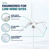 Éolienne domestique pour le Moyen-Orient et l'Afrique, solution de stockage d'énergie résidentielle de 15 kWh, générateur éolien vertical et horizontal
