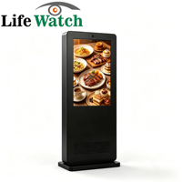 Tótem LCD Vertical para Exteriores de 55 Pulgadas con Sistema Android Windows, Alto Brillo e Impermeable para Parques Comunitarios
