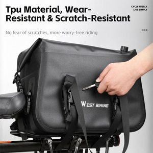Sacoche de porte-bagages arrière étanche WEST BIKING 30 pour vélos de montagne et de route, sac de rangement pour casque de cyclisme, sac portable - Product Image 4