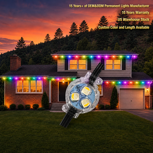 Luces LED RGBW de 30 mm para Exteriores, IP68, Decoración Navideña Permanente para Aleros - Product Image 1
