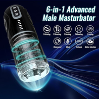 Automatischer Saugmasturbator aus Echtem Silikon, Wasserdichte Masturbationsmaschine für Männer mit Stoß-, Saug- und Vibrationsfunktion