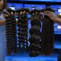 Extensiones de Cabello Humano Vietnamita Virgen al por Mayor, de un Solo Donante, con Cutícula Alineada, Cabello Liso Natural en Paquetes