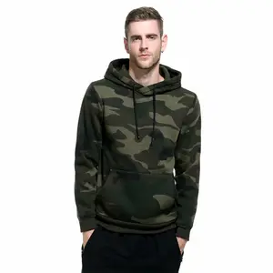 2020 Mùa Thu Mới Ngụy Trang Áo Thun Polyester Áo Len Lông Cừu OEM Trống Tùy Chỉnh Camo Thể Thao Áo Trùm Đầu Áo Hoodies