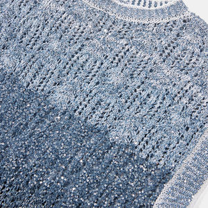 <span class=keywords><strong>Chaleco</strong></span> de Punto Ligero sin Mangas con Diseño Ombré Azul y Gris para <span class=keywords><strong>Mujer</strong></span>, Venta al Por Mayor Personalizada Wisrise - Product Image 5