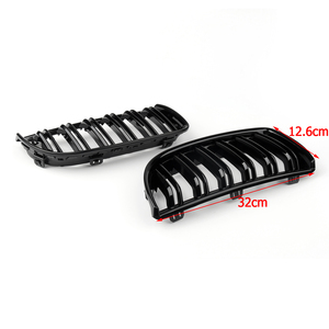 Grille de pare-chocs avant à double lamelle pour <span class=keywords><strong>BMW</strong></span> E90 <span class=keywords><strong>Sedan</strong></span> Wagon <span class=keywords><strong>320i</strong></span> 2004 <span class=keywords><strong>2005</strong></span> 2006 2007 - Product Image 3