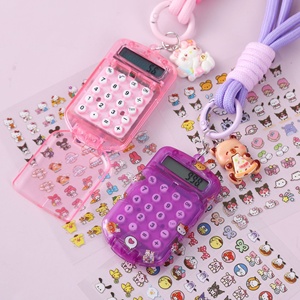 <span class=keywords><strong>Calculadora</strong></span> Mini Transparente de Plástico con Correa de Mano y Adorno de Animal - Product Image 2