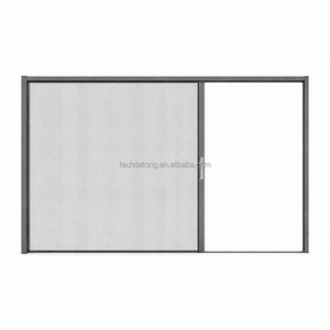 Puerta <span class=keywords><strong>Mosquitera</strong></span> Retráctil Personalizada Extra Ancha de 120 cm de Ancho, Perfil de Aleación de Aluminio, Malla de Fibra de Vidrio para Aberturas Grandes en Patios - Product Image 4