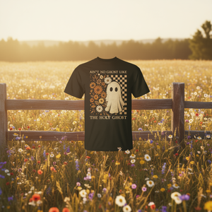 Camiseta cristiana Retro Boho Ain't No Ghost Like The Holy Ghost - Product Image 3