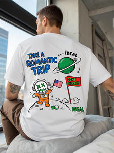 2025 पुरुषों की ढीली फिट क्रू गर्दन 100% सूती डिजिटल मुद्रित लुभावनी त्वरित शुष्क ग्रीष्मकालीन टी-शर्ट आकस्मिक शैली - Product Image 4