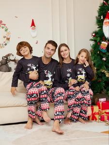 Nouveaux pyjamas de Noël personnalisés avec un ensemble de pyjamas de Noël rayés <span class=keywords><strong>rouge</strong></span> <span class=keywords><strong>et</strong></span> vert, pyjamas de Noël assortis pour la famille à manches longues - Product Image 3