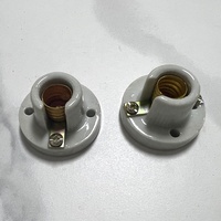 Céramique de couleur blanche E10 E12 E14 Porte-ampoule rond miniature Douille de lampe à vis