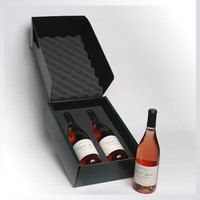 Boîte d'expédition de bouteille d'emballage de papier de carton ondulé de Logo fait sur commande pour le vin avec le diviseur de mousse