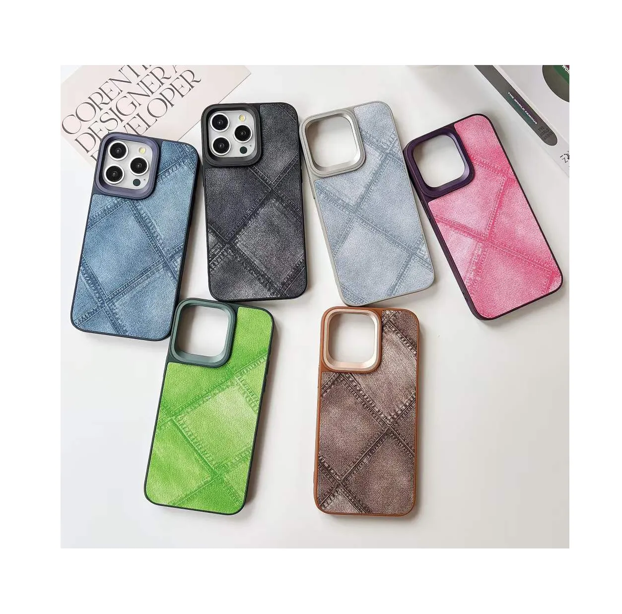 Shanhui Custom Print Leather Phone Case Waterproof with Lens Protector and Coque pour telephone portable for iPhone XS