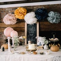 Pompons en papier brun, décorations de fête caramel, pompons en papier de soie ivoire beige blanc pour anniversaire neutre, mariage, baby shower