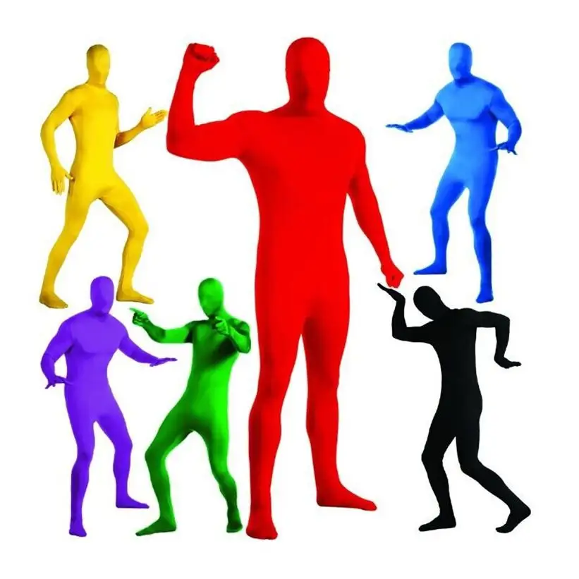 Full Bodysuit Unisex Spandex Stretch Adult Costume Zentai Disappearing Man Body Suit