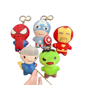 Vendita calda 3D peluche Marvel Avengers ferro ragno uomo adorabili animali portachiavi zaino ciondolo farcito portachiavi portachiavi - Product Image 1