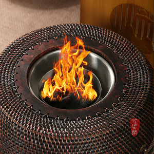 Chinese Style Rattan Bamboo Woven Stove Tea Stove Charcoal Stove Indoor Fire Bowl Durable Design For Tea Set Use - Product Image 3