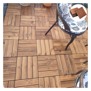 Loseta de Madera Carbonizada Encastrable de Fácil Instalación para Decoración de Interiores y Exteriores - Product Image 1