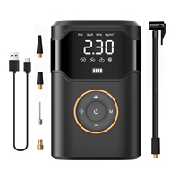 Portable Wireless Car Air Pump 150PSI Digital Display Tire Inflator Emergency Light CE ROHS Certified Plastic Compact Design