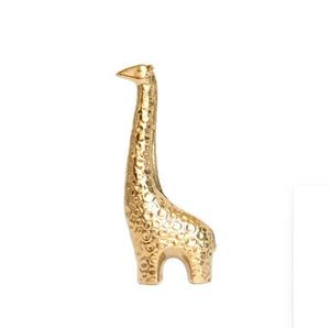 Decorazione artistica scultura in resina animale carino oro - Product Image 4