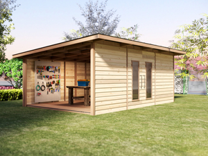 Cobertizo de Almacenamiento de Madera de Diseño Moderno para Exteriores <span class=keywords><strong>Casa</strong></span> de Jardín Rústica de Madera de Cedro Impermeable - Product Image 5