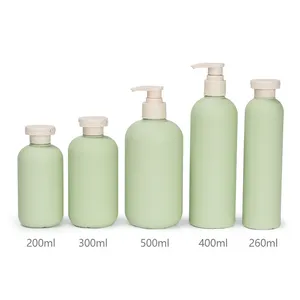 Custom 700ML500ML400ML300ML200ML Plastic Bottle Shampoo Shower Gel Conditioner Press Pump Set Body Lotion Jar