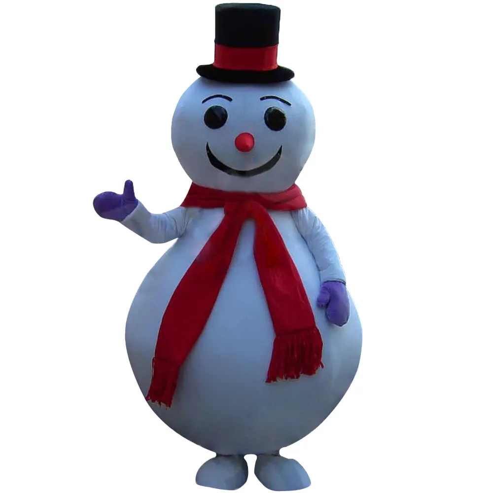 Lustige benutzer definierte fette Schneemann Maskottchen Kostüme Weihnachts feier Cosplay Halloween Kostüme