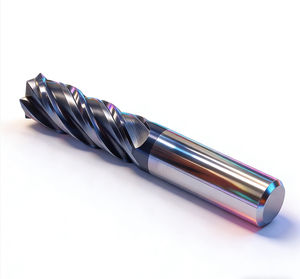 Dynamic Milling Cutter High Efficiency Tungsten Steel <strong>End</strong> <strong>Mill</strong> 4-Bladed Special 65 Degree Unequal Spiral U-Groove Nano Black - Product Image 2