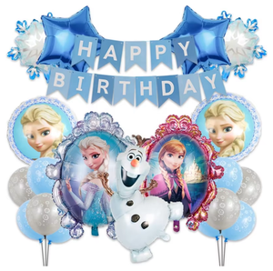 Globos Temáticos de <span class=keywords><strong>Elsa</strong></span> y <span class=keywords><strong>Anna</strong></span>, Decoración para Baby Shower, Decoraciones para Fiestas de Cumpleaños de Niñas, Globo de Aluminio con Copos de Nieve de <span class=keywords><strong>Olaf</strong></span> - Product Image 4