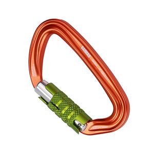 Mousqueton triple <span class=keywords><strong>action</strong></span> en forme de D forgé haute résistance, conçu pour la connexion d'équipements d'accès par <span class=keywords><strong>corde</strong></span> et de sauvetage incendie - Product Image 6