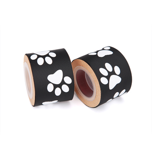 2 дюймов с собаки лапы корсажная анималистичным принтом 50 мм черный полиэстер GrosGrain следы лап лента - Product Image 4